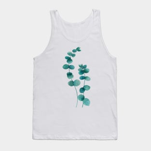 green eucalyptus leaf watercolor Tank Top